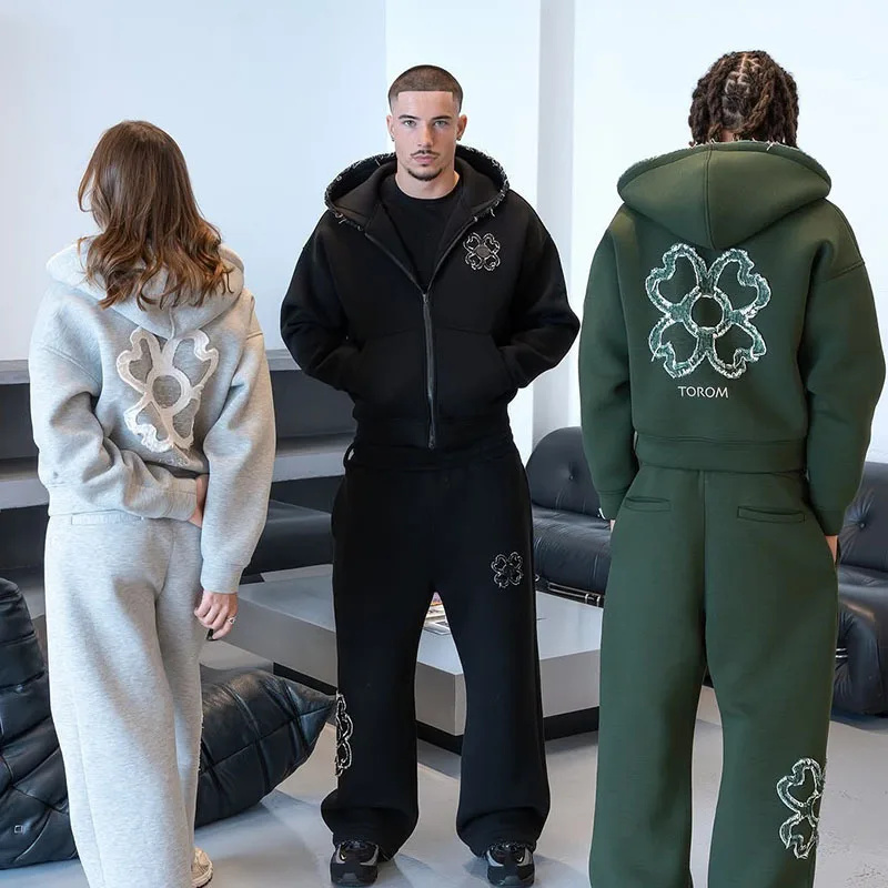 Street Fashion Y2K - Весенне-осенний комплект: худи на молнии с