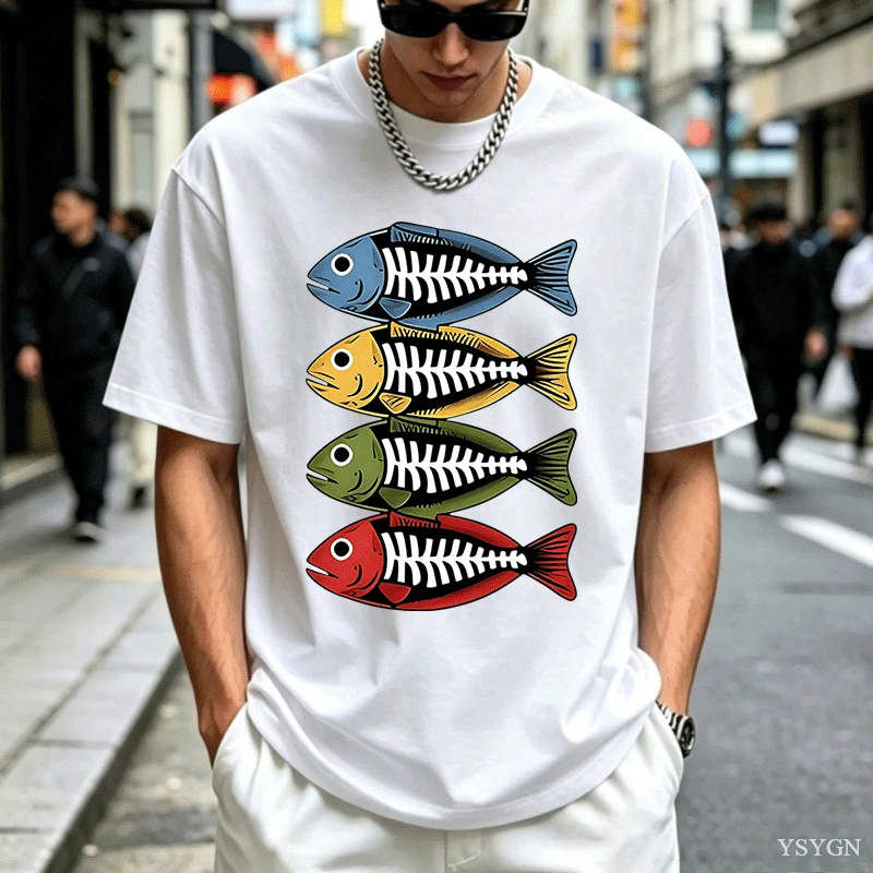 Street Fashion For Short Guys - Мужская хлопковая футболка в ретро-стиле с
