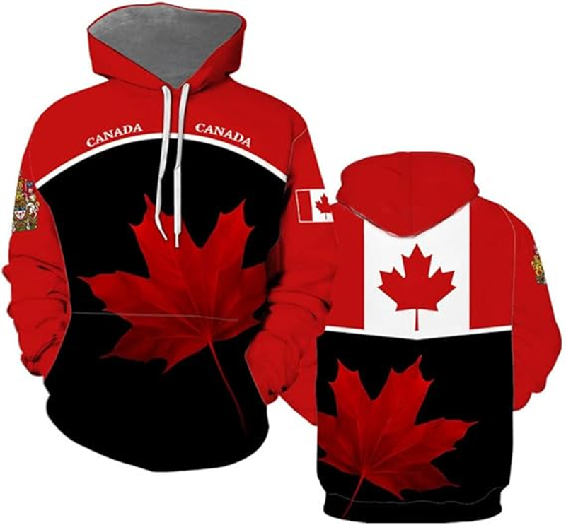 Street Fashion Canada - Канада Толстовка с капюшоном с кленовым